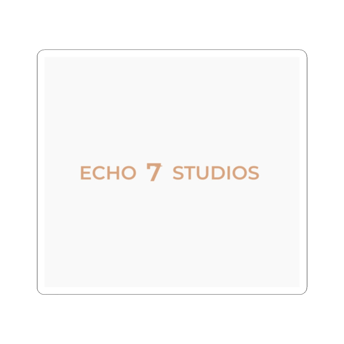 Echo7 Studios Wordmark Sticker — Gold on Ivory