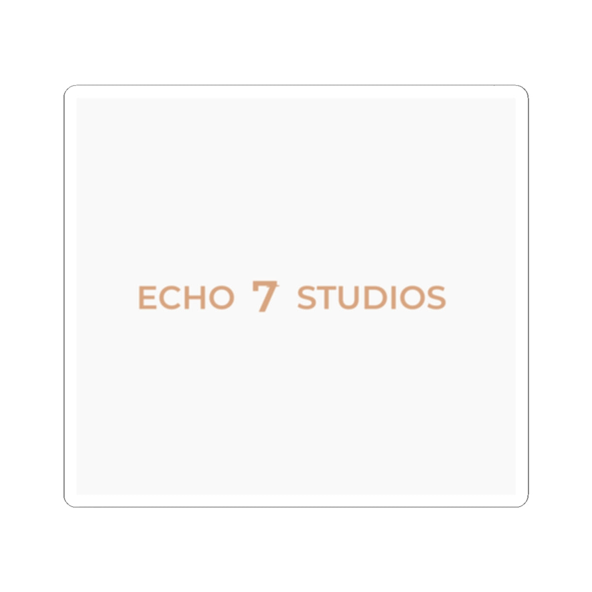 Echo7 Studios Wordmark Sticker — Gold on Ivory
