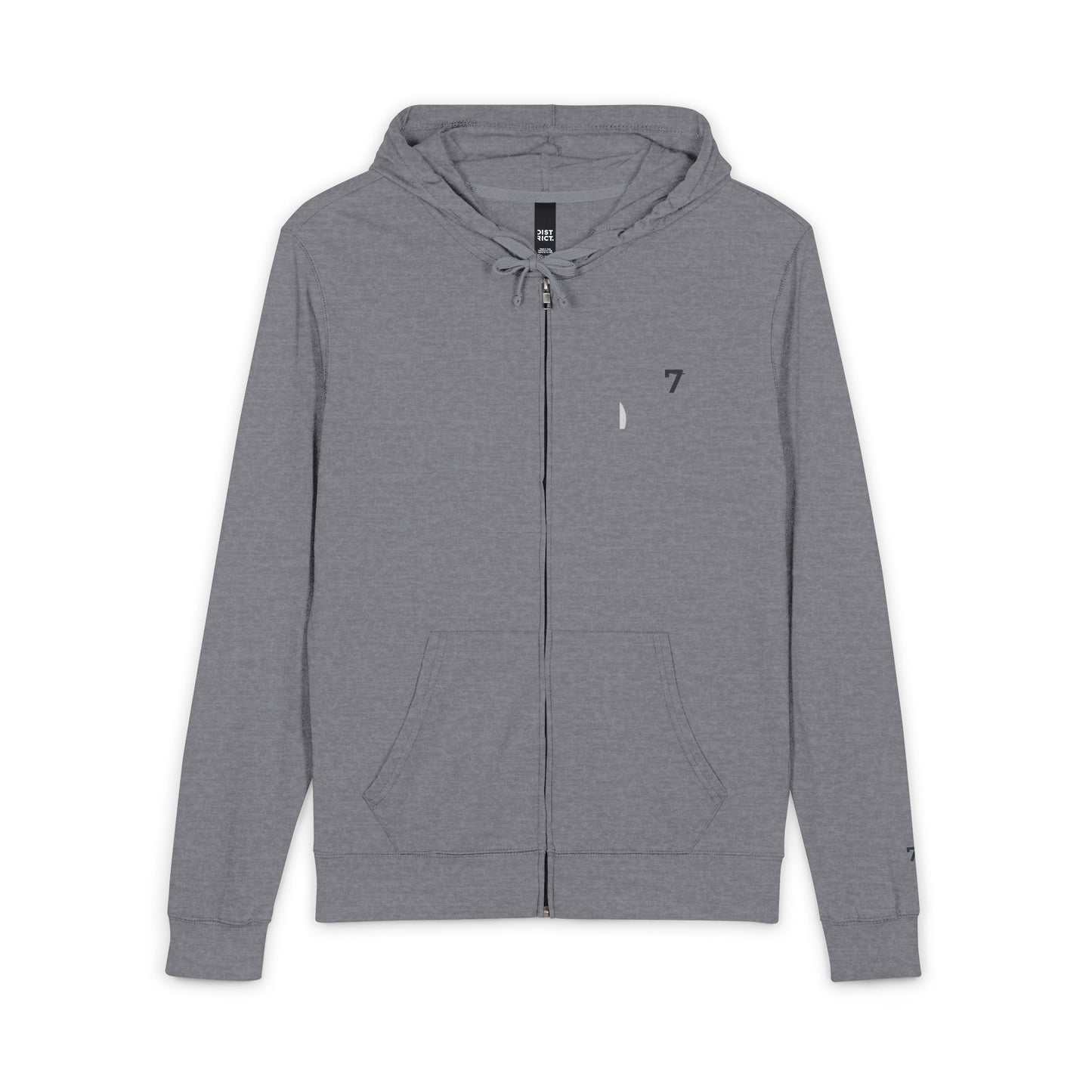 Echo7 Studios District® Unisex Jersey Full-Zip Hoodie