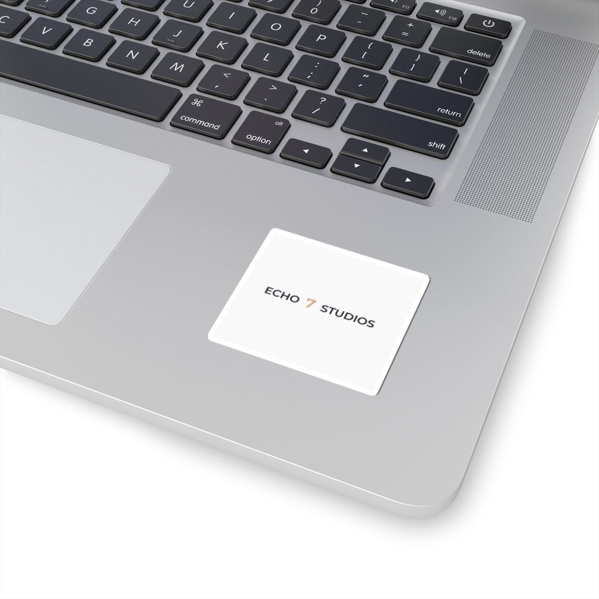 Echo7 Studios Wordmark Sticker — Slate on Ivory