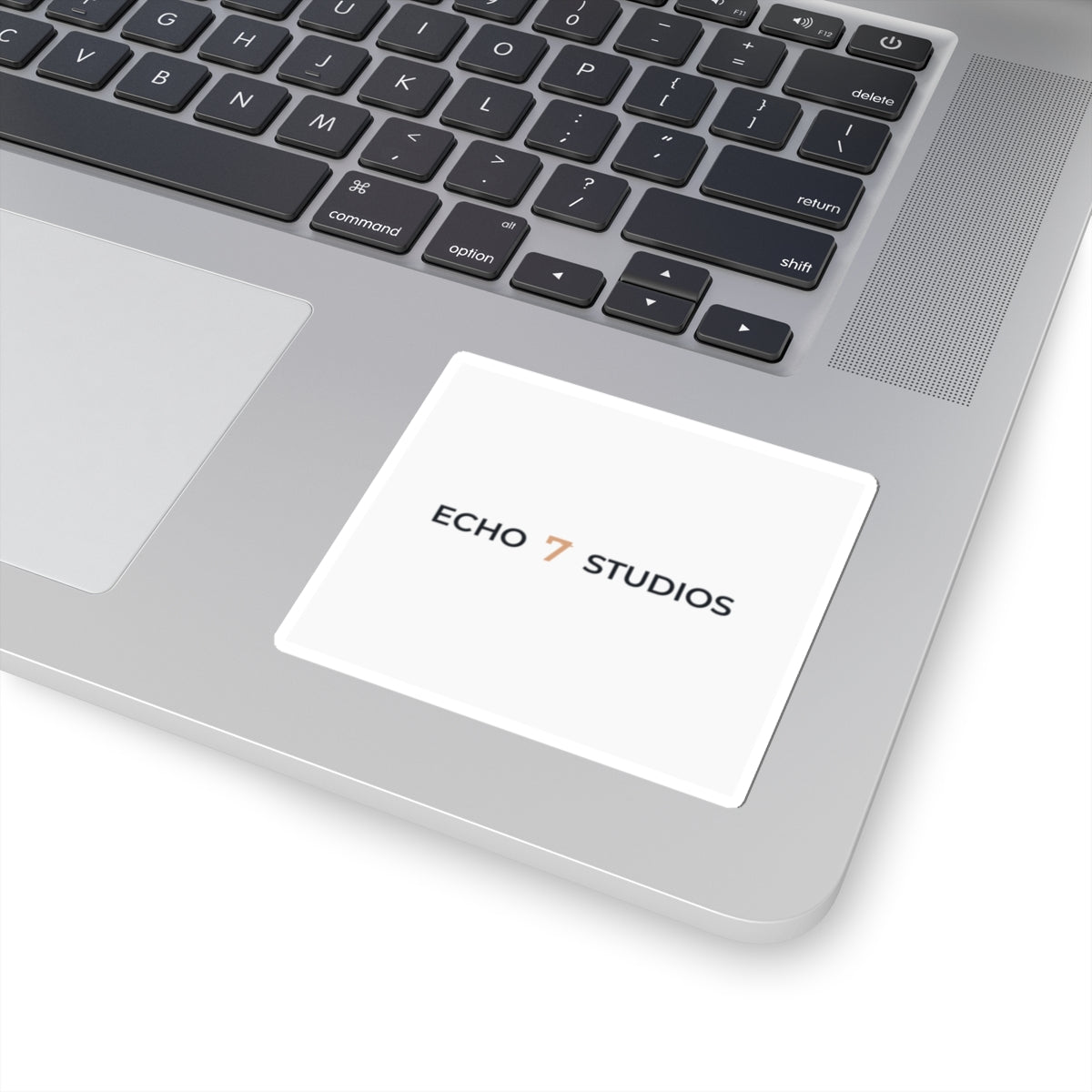 Echo7 Studios Wordmark Sticker — Slate on Ivory
