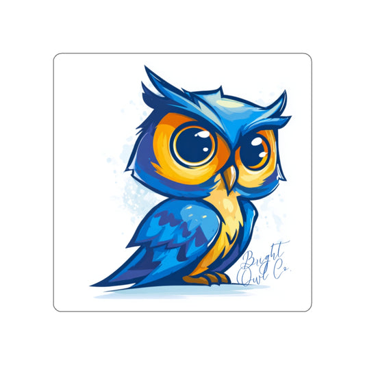 Bright Owl Co. Owl Die-Cut Vinyl Sticker | 3x3 Matte Waterproof Sticker