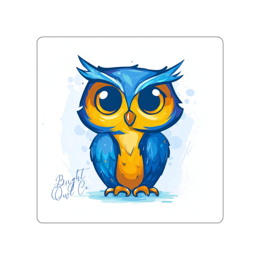 Bright Owl Co. Owl Die-Cut Vinyl Sticker | 3x3 Matte Waterproof Sticker