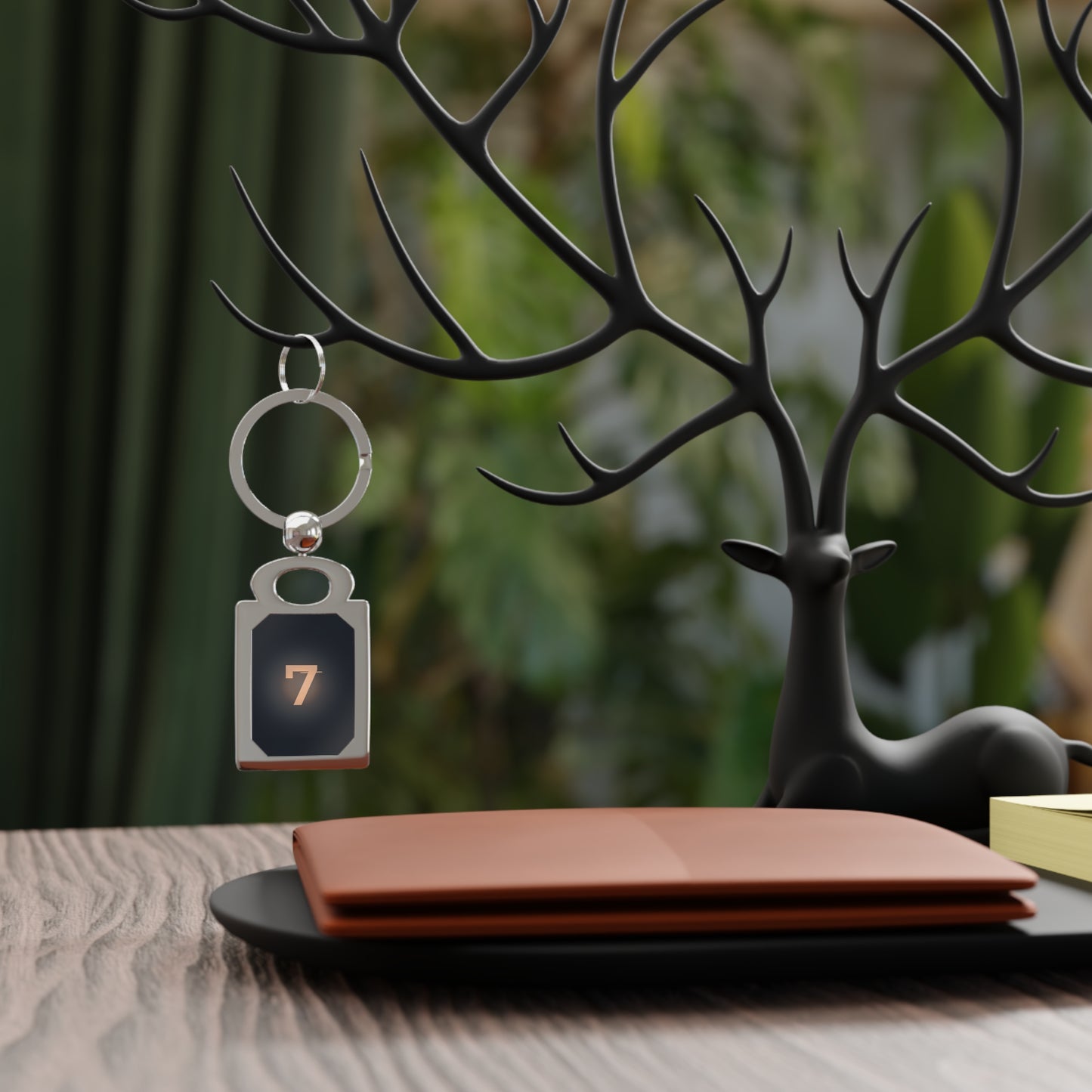 Echo7 Studios Rectangular Keychain — Minimal Logo Keyring